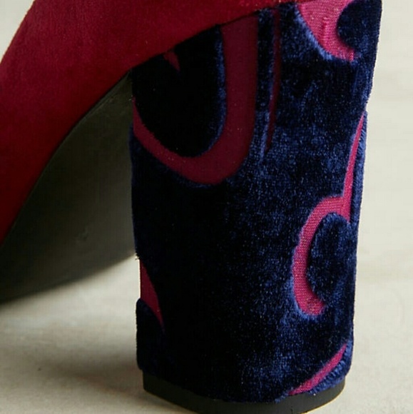 Price firm. Nwt anthropologie pink suede heels - Picture 3 of 5